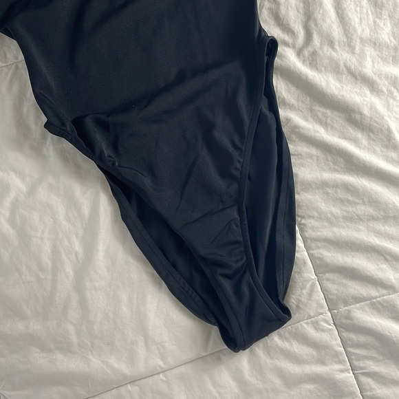 90’s Black Satin Bodysuit Small - Picture 2 of 3